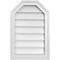 Ekena Millwork Octagonal Top Surface Mount PVC Gable Vent w/ 2"W x 1-1/2"P Brickmould Frame, 16"W x 24"H GVPOT16X2402SN - alternate 1